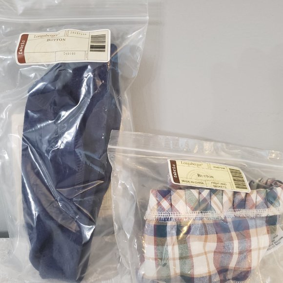 Logaberger button fabric liners - Indigo & Fruits & baskets - Picture 4 of 4